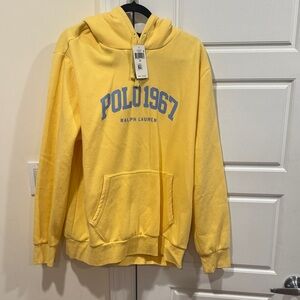 Ralph Lauren Yellow Hoodie with Blue Logo